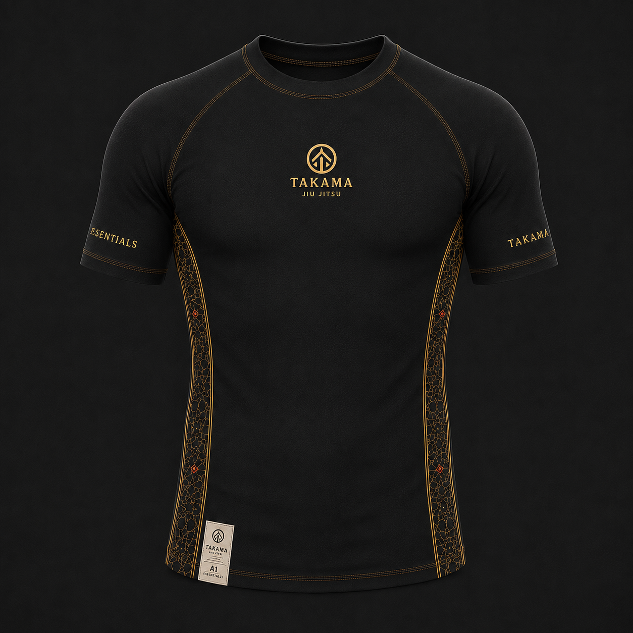 Short Sleeve Rash Guard — Black