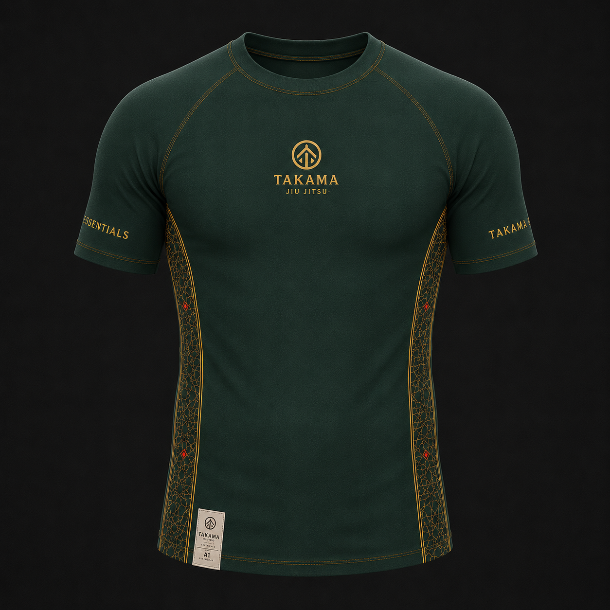 Short Sleeve Rash Guard — Forest Green